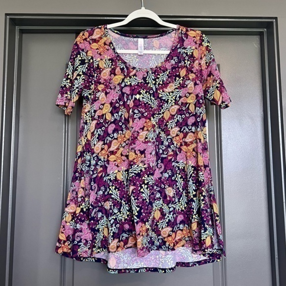 EUC LuLaRoe Perfect T Blue/Purple Size XXS